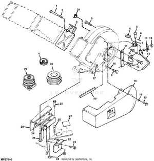 john deere power flow bagger parts diagram