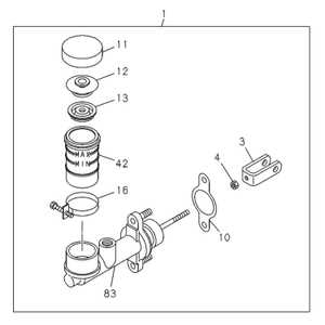 master cylinder parts diagram