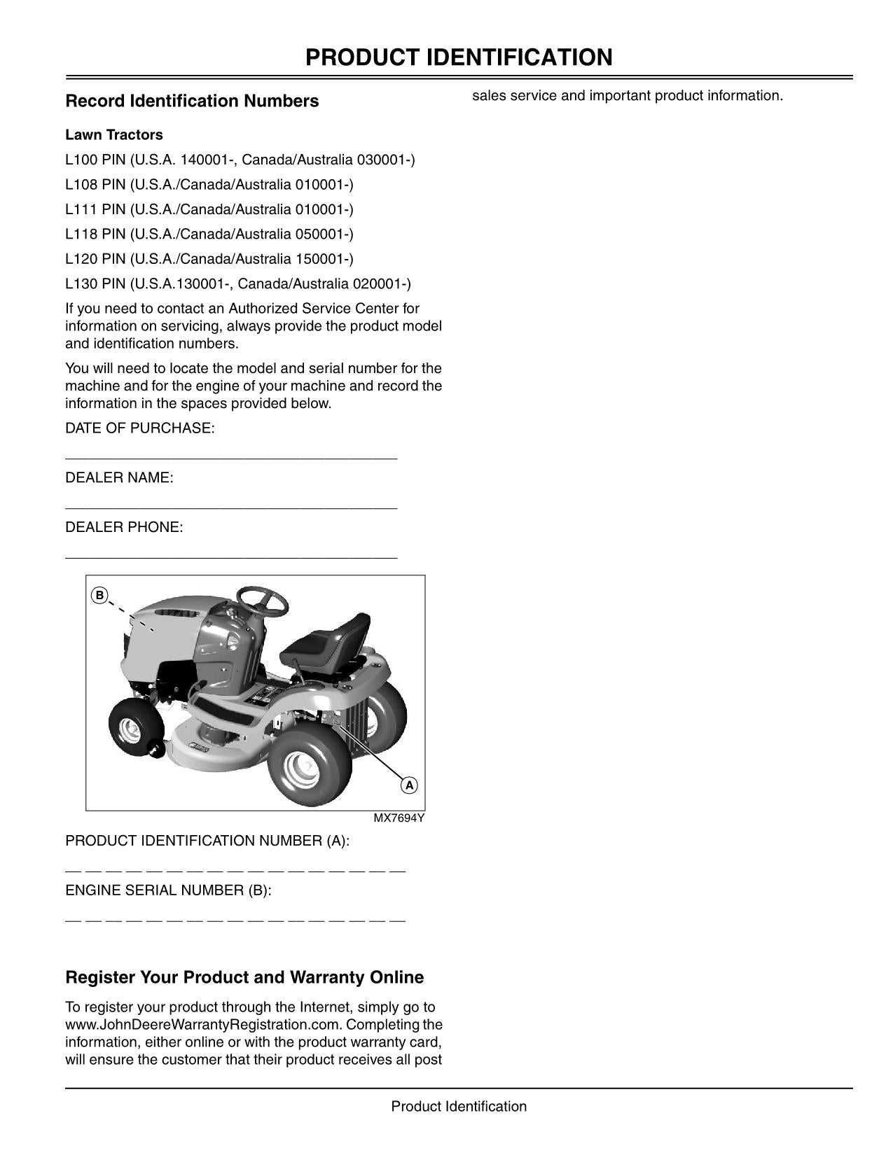 l100 john deere parts diagram