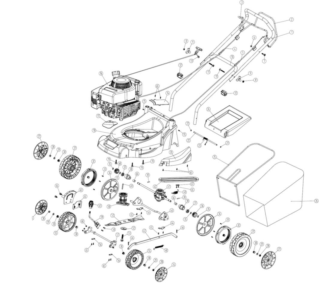 diagram lawn mower parts