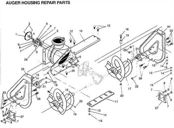 murray snowblower parts diagram