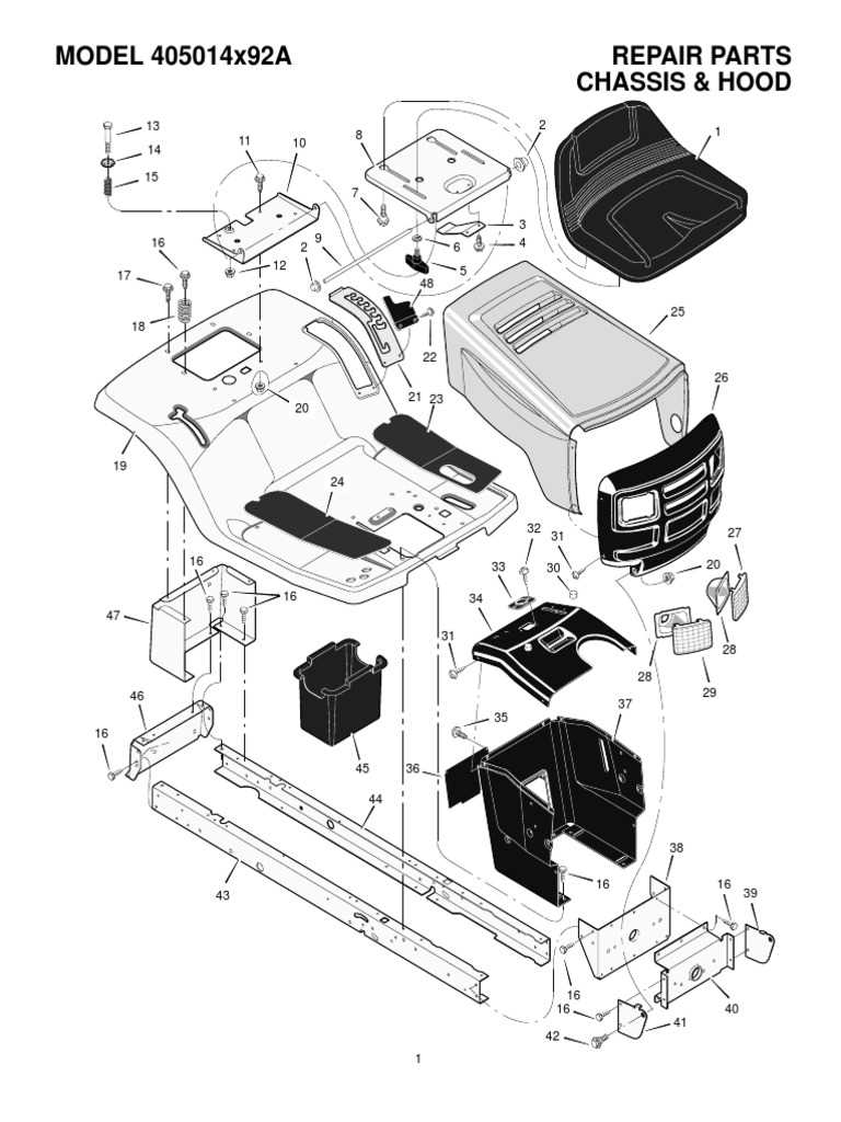 murray riding mower parts diagram