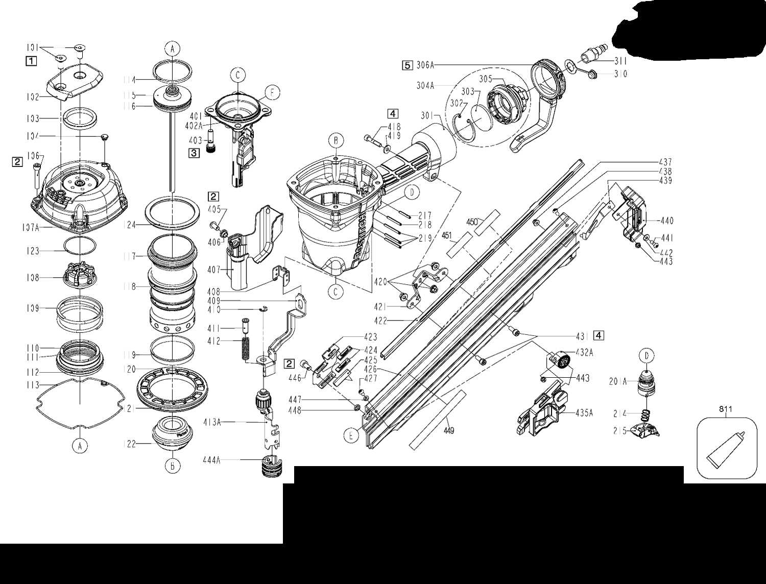 bostitch f28ww parts diagram