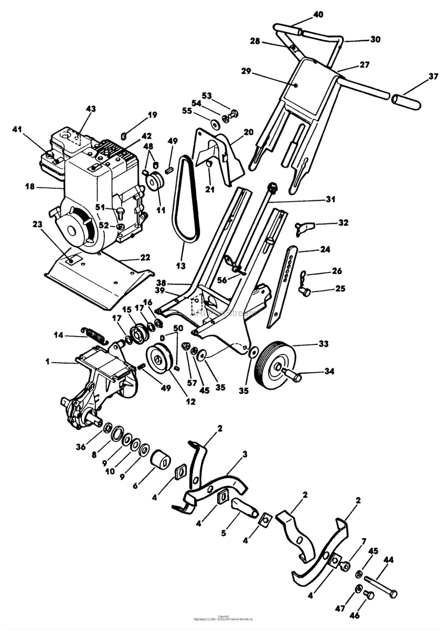 gilson rototiller parts diagram