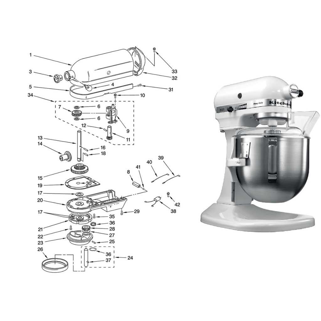 kitchenaid professional 5 plus parts diagram