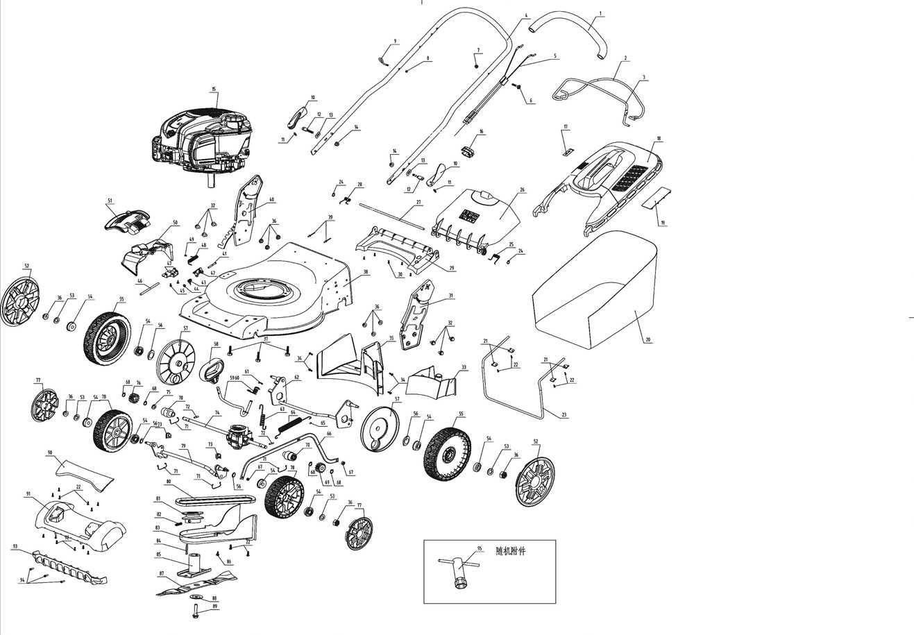 briggs and stratton push mower parts diagram