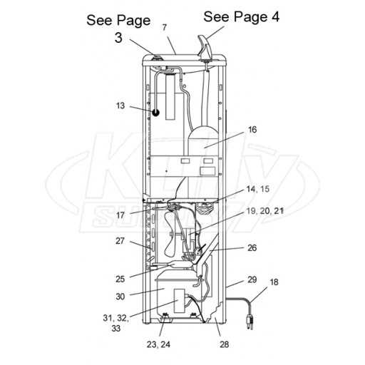 oasis water cooler parts diagram