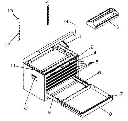 drawer parts diagram