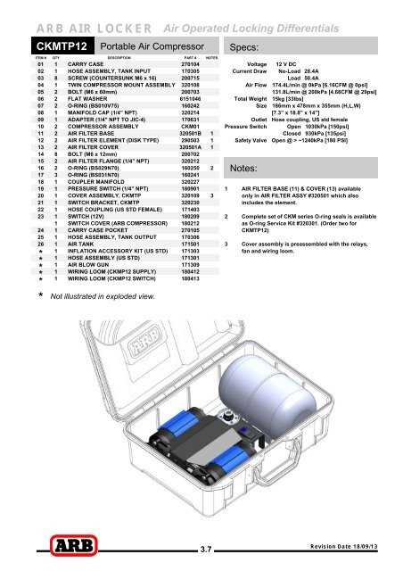 arb air locker parts diagram