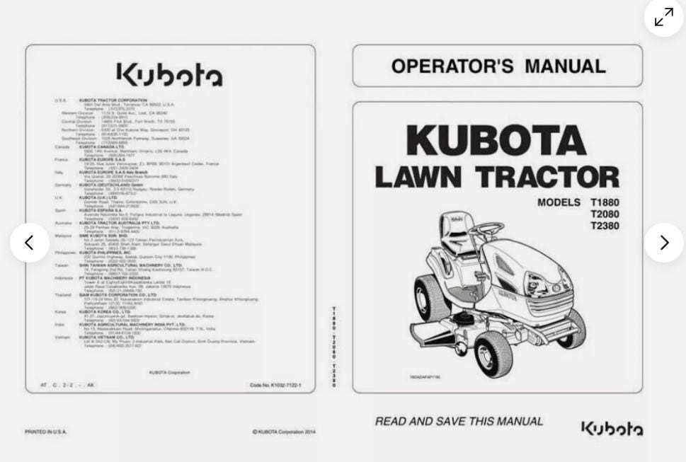 kubota t2380 parts diagram