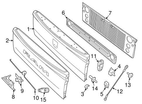 dodge ram tailgate parts diagram