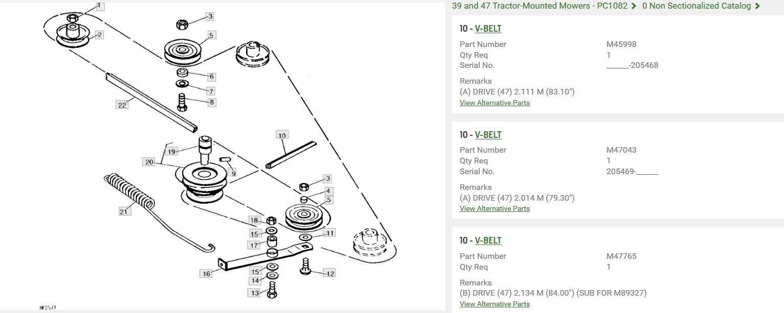 john deere 46 mower deck parts diagram