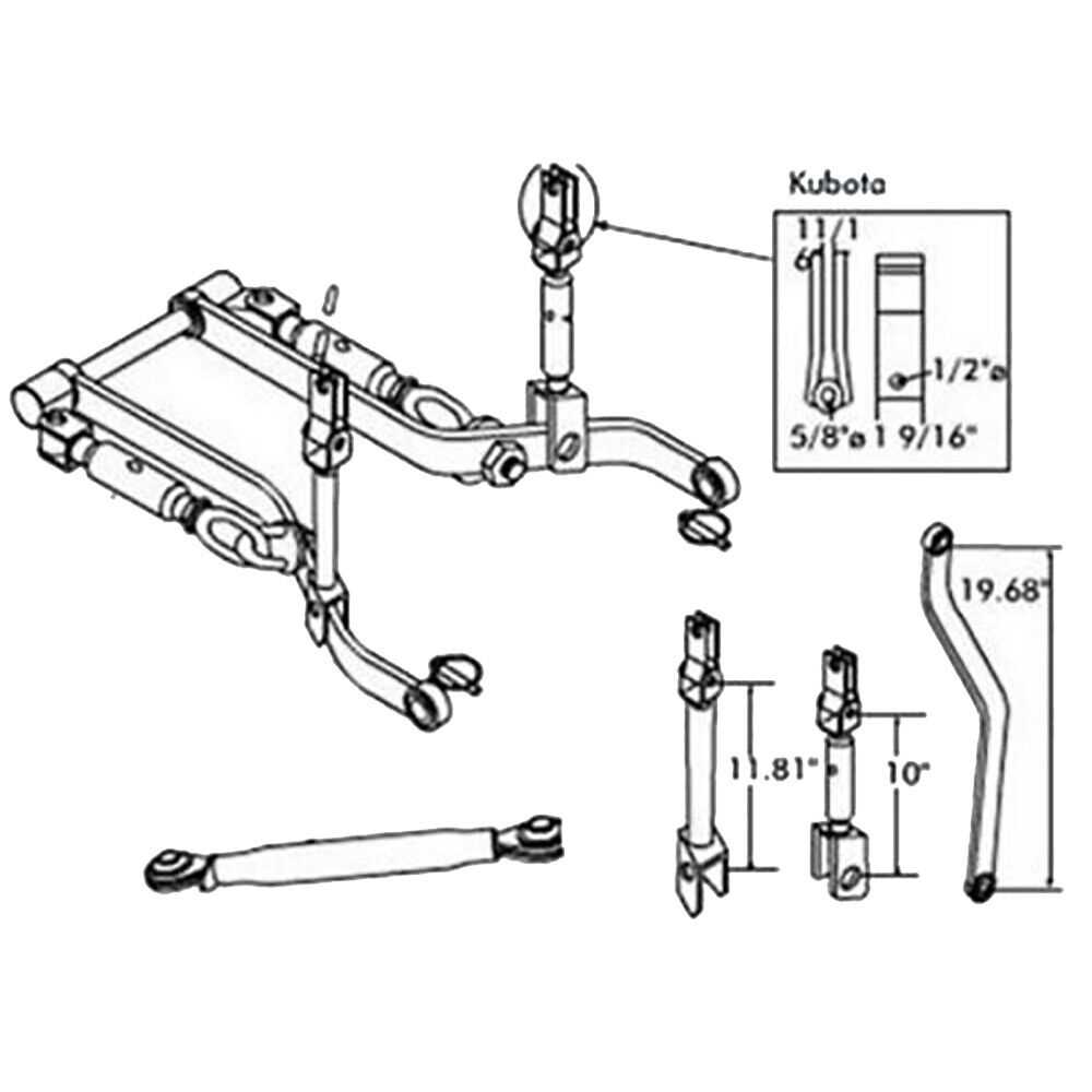 kubota bx23s 3 point hitch parts diagram