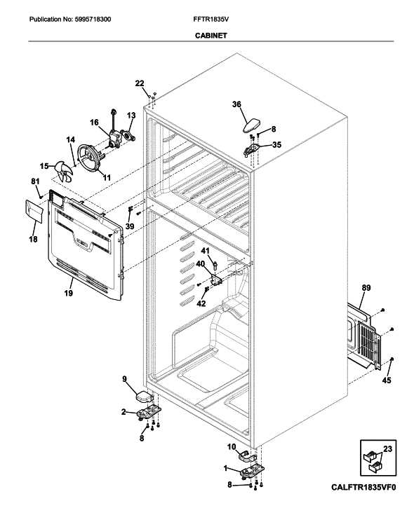 frigidaire fftr1835vw parts diagram