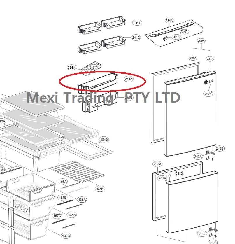 lg french door refrigerator parts diagram