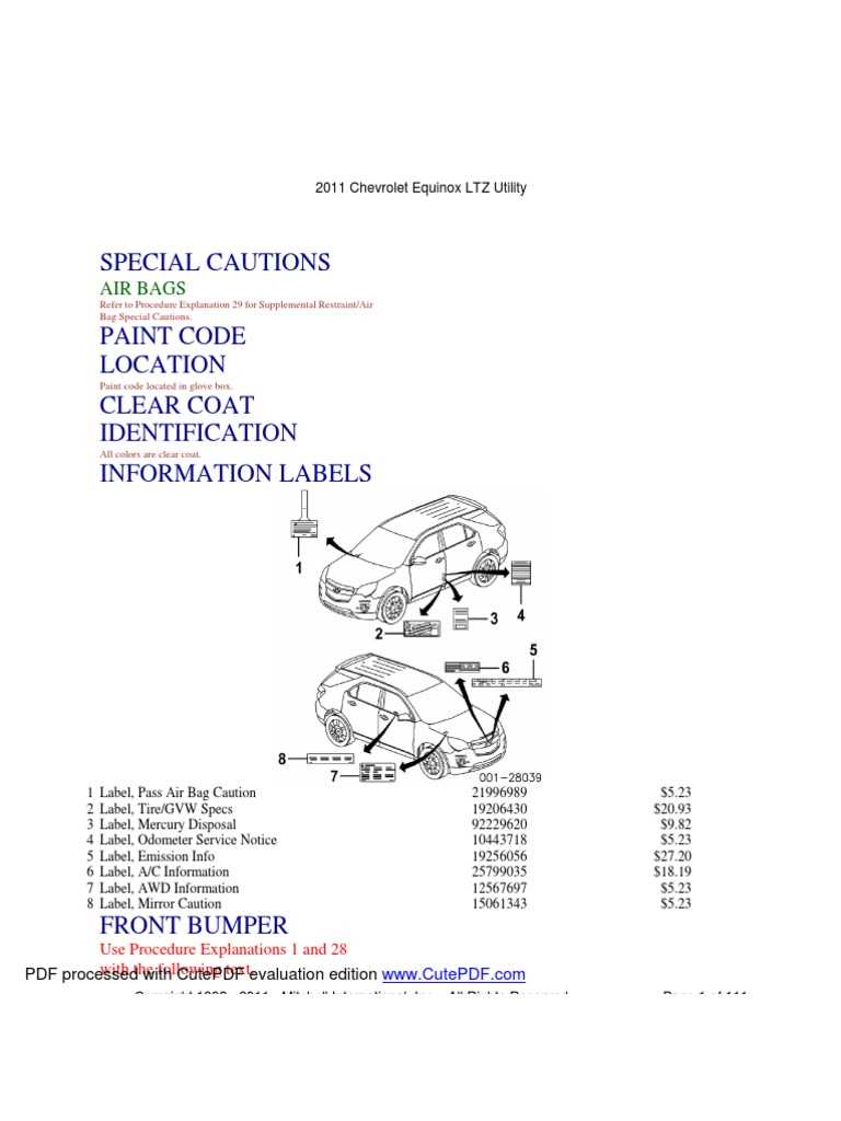 2006 chevy equinox engine parts diagram