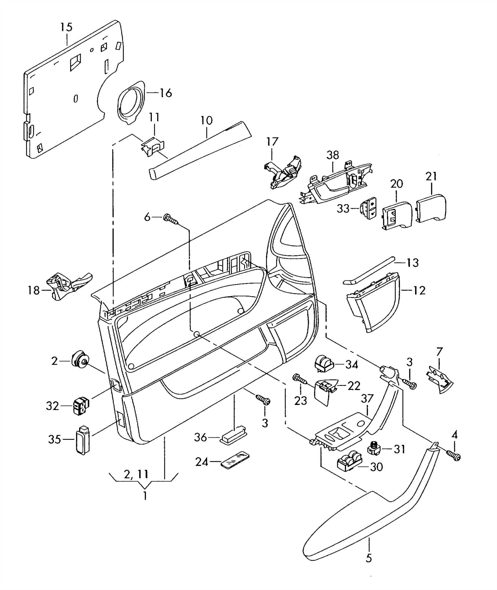 audi a3 body parts diagram