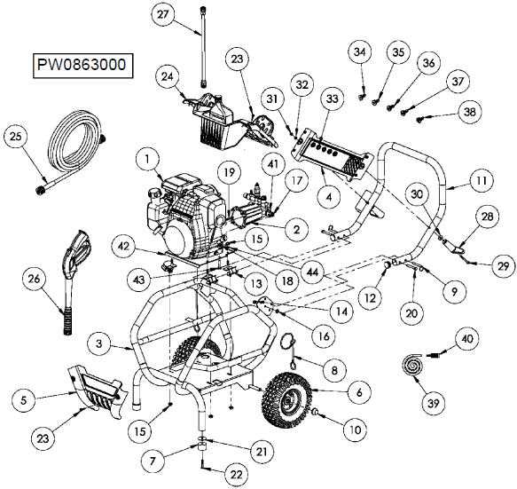 honda power washer parts diagram