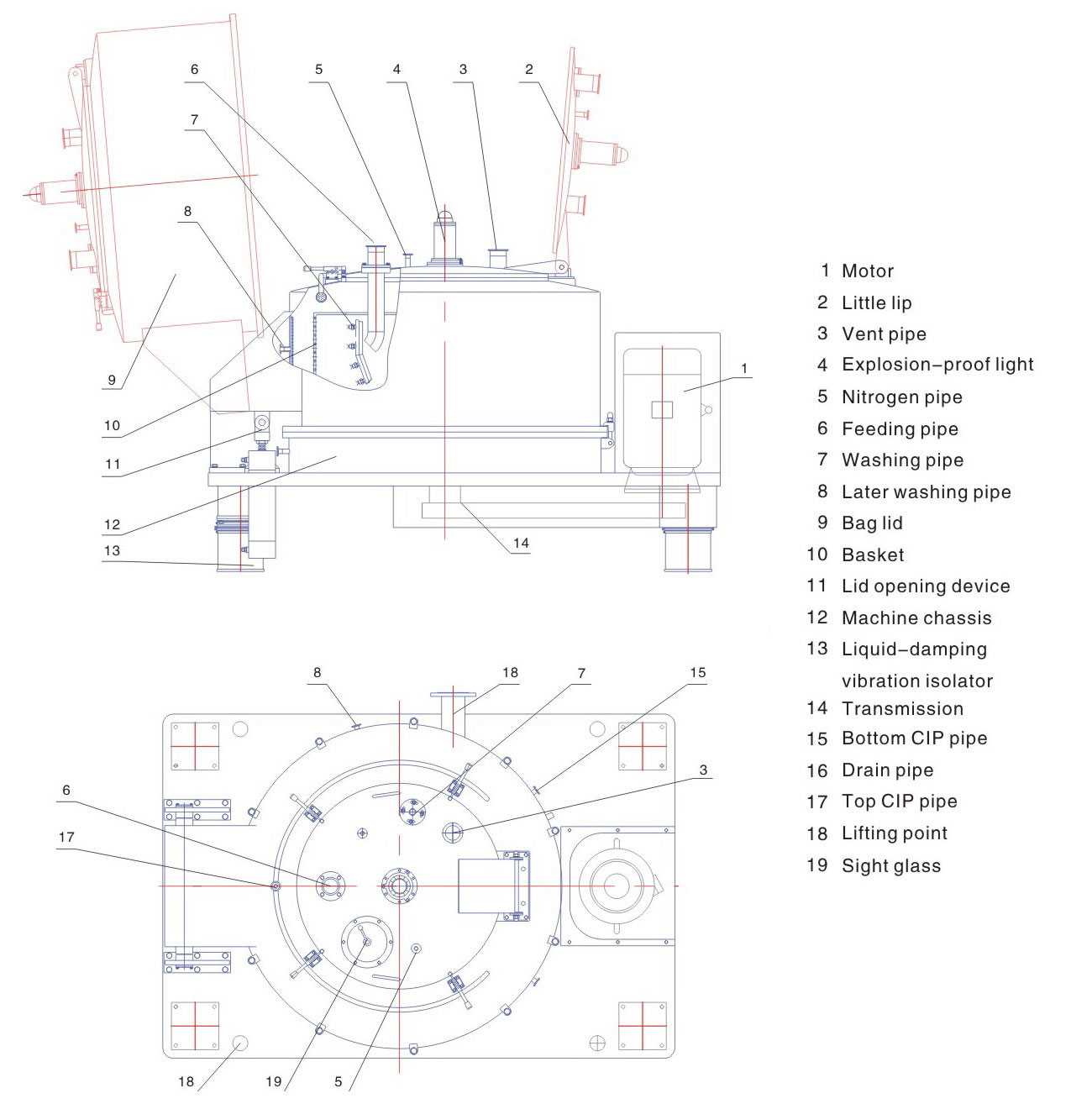 centrifuge parts diagram