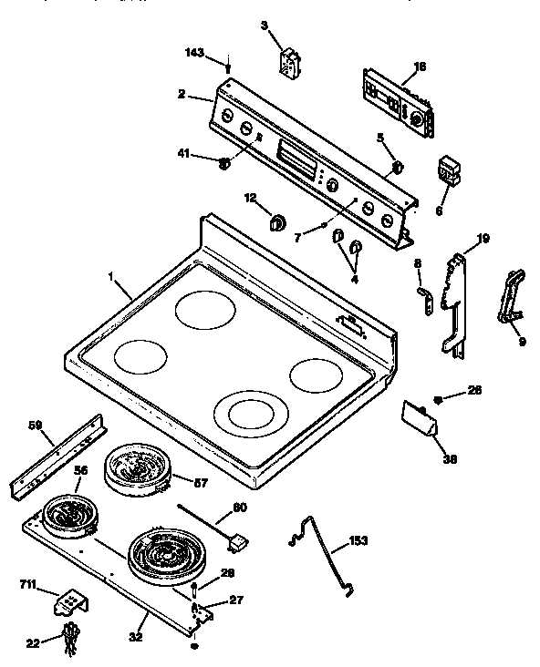 ge gas range parts diagram