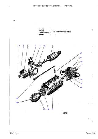 massey ferguson 135 parts diagram