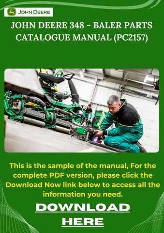 john deere 348 baler parts diagram