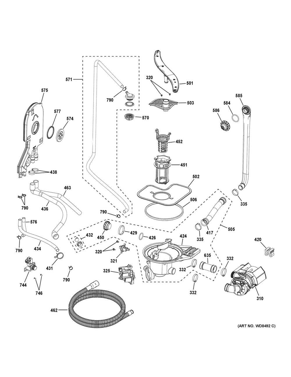 kenmore elite dishwasher model 665 parts diagram