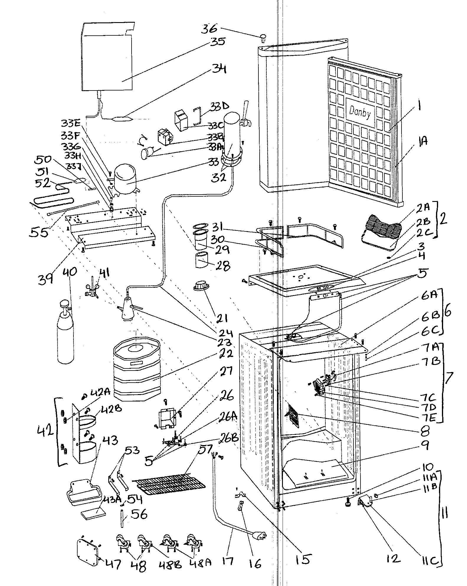 danby parts diagram