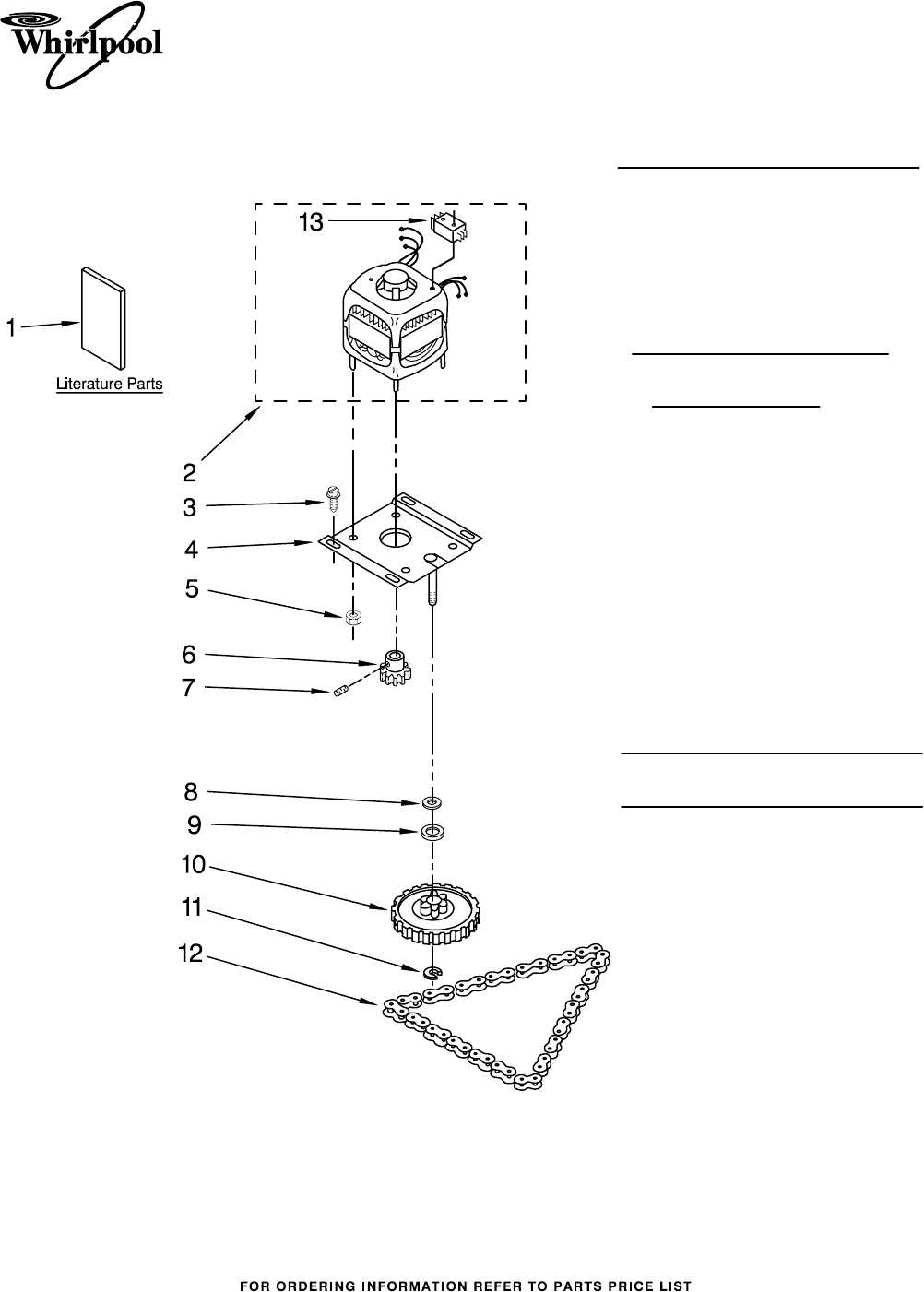 model whirlpool dishwasher parts diagram