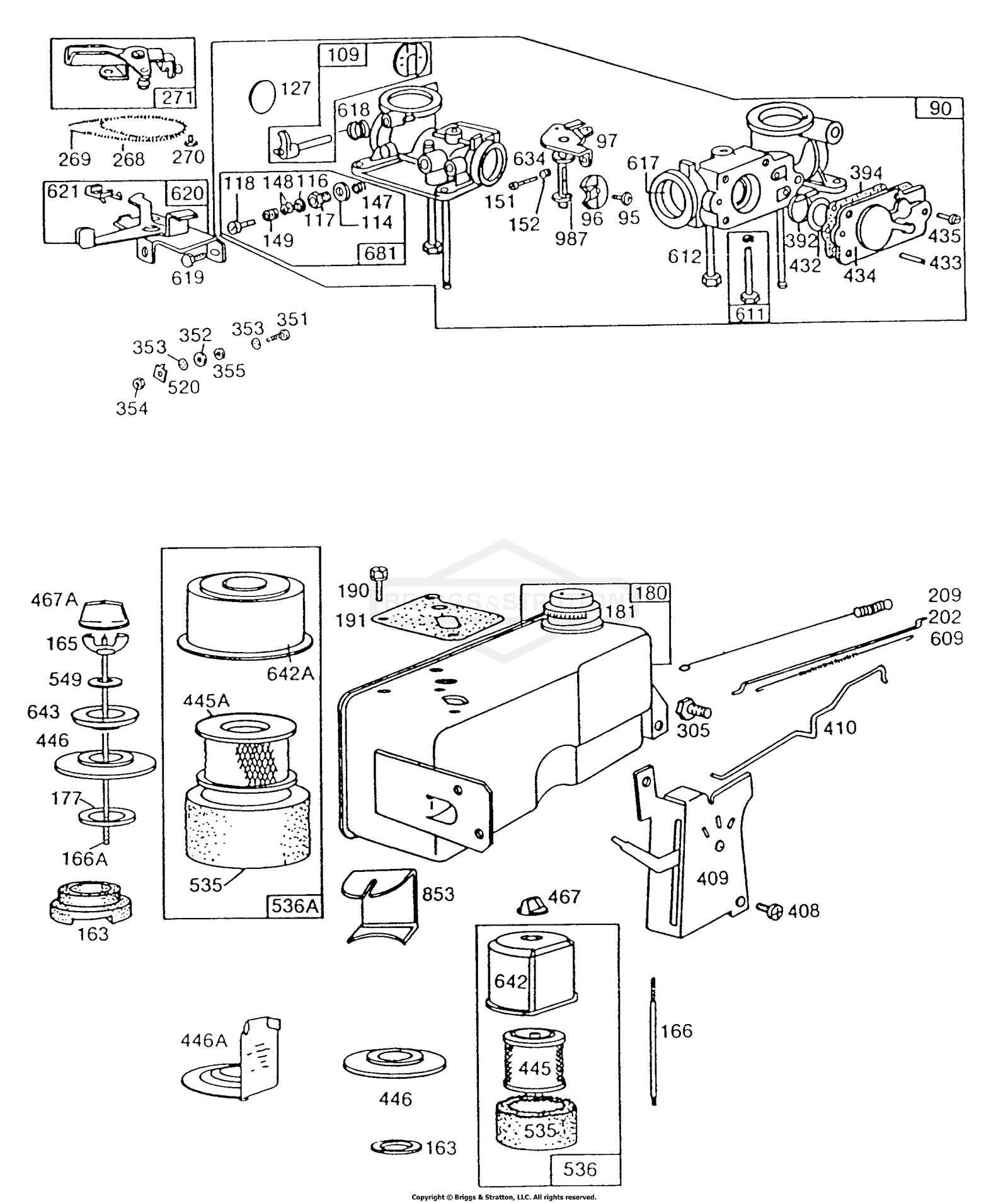 briggs and stratton 625 series parts diagram