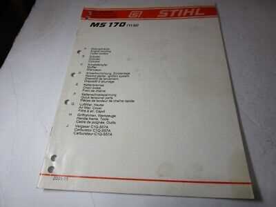 ms170 stihl chainsaw parts diagram