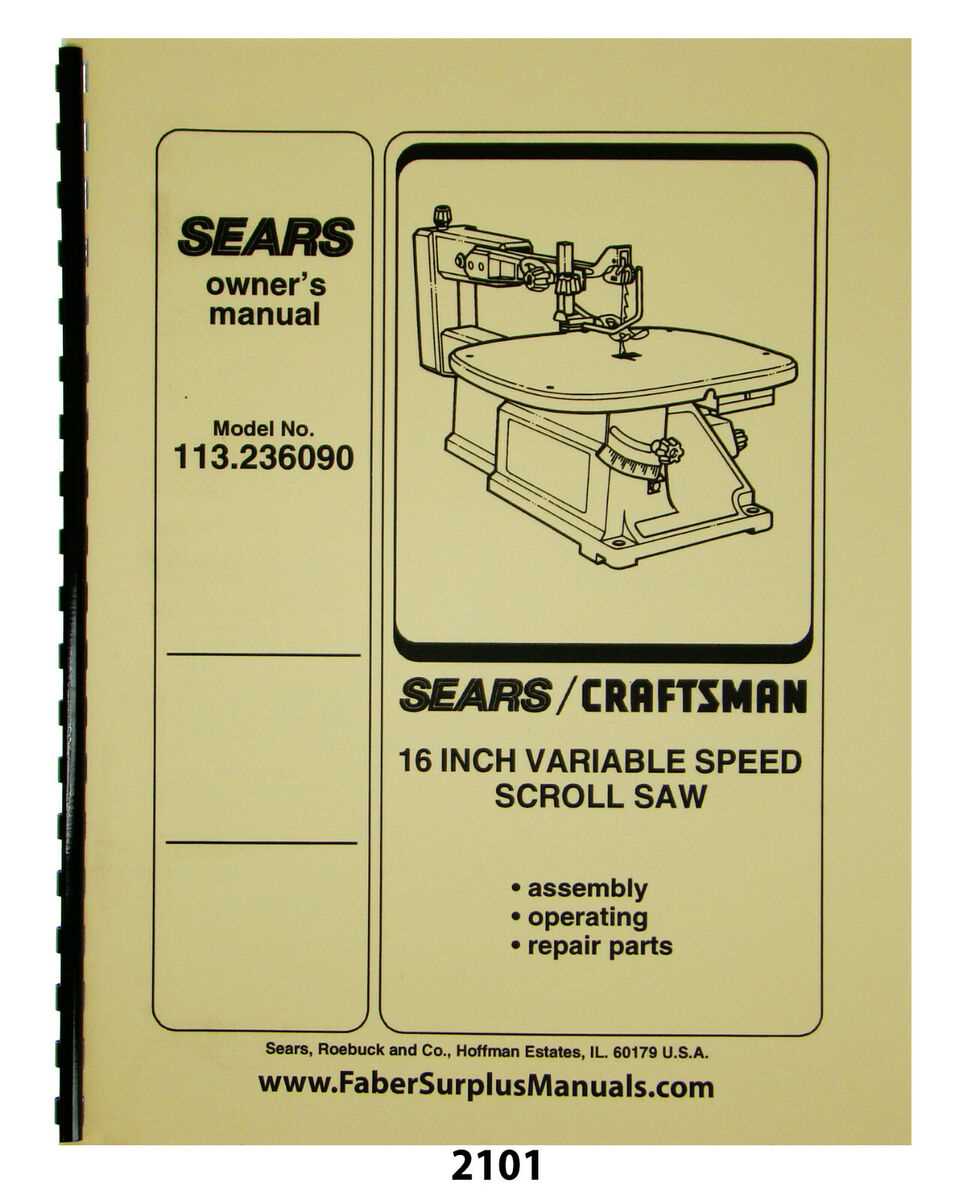 craftsman scroll saw parts diagram