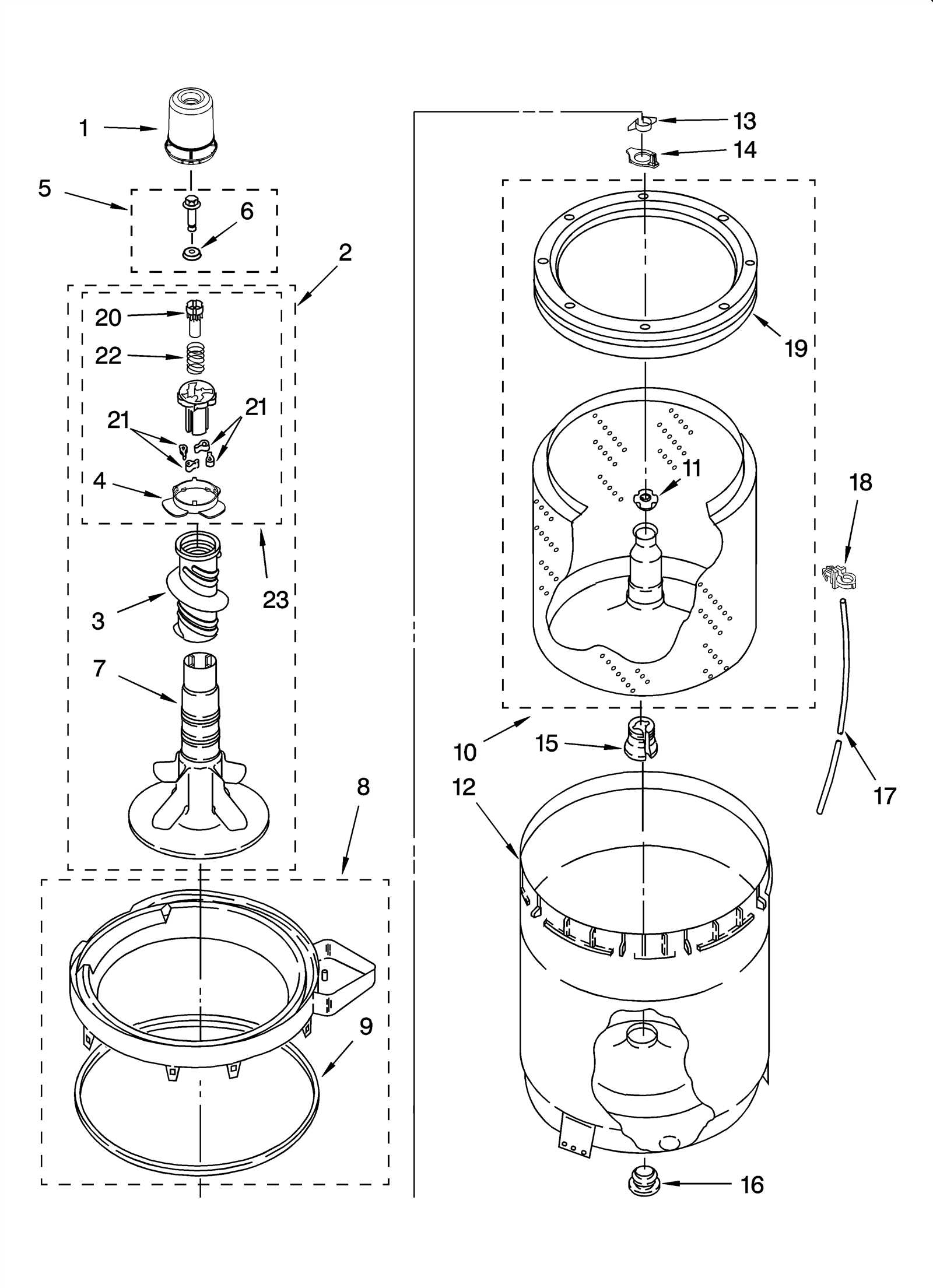 kenmore 600 washer parts diagram