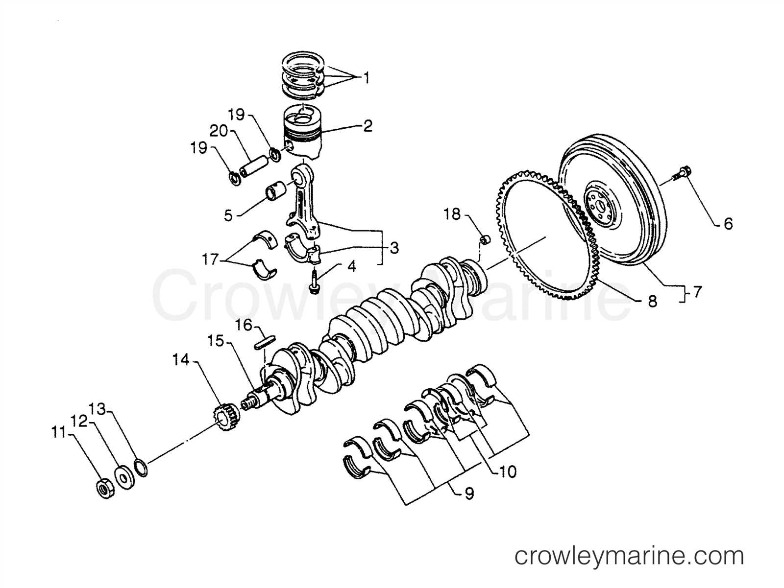 inboard motor parts diagram