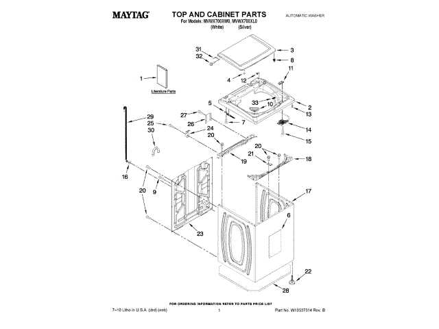 kenmore washer model 100 parts diagram