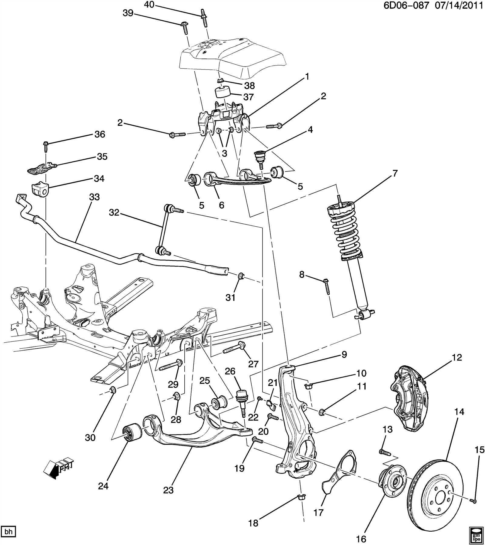 cadillac cts parts diagram