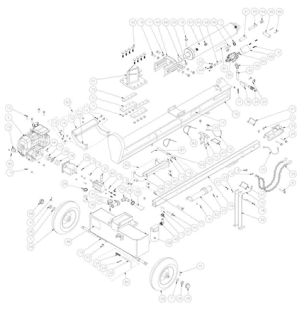 champion log splitter parts diagram