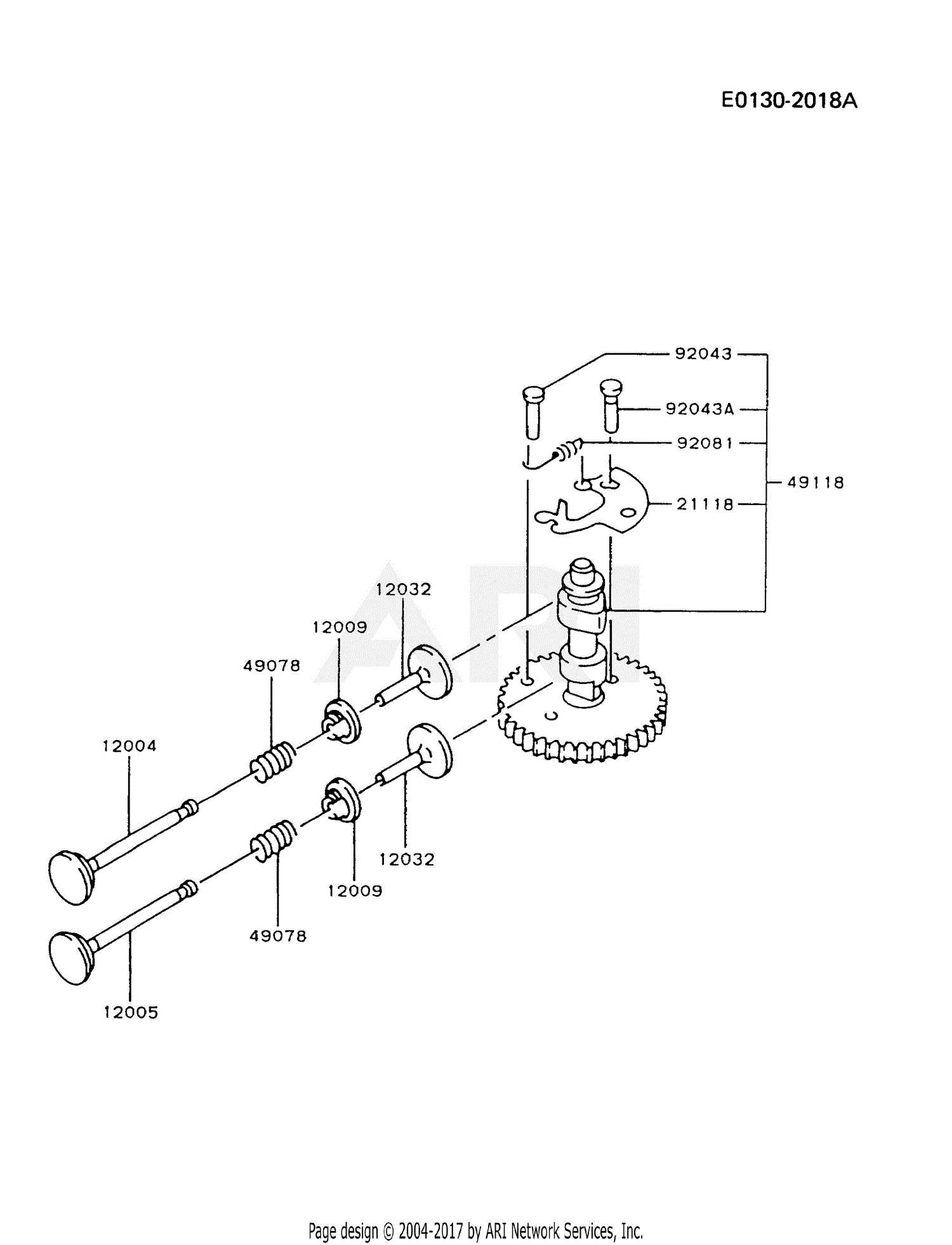 engine valve parts diagram