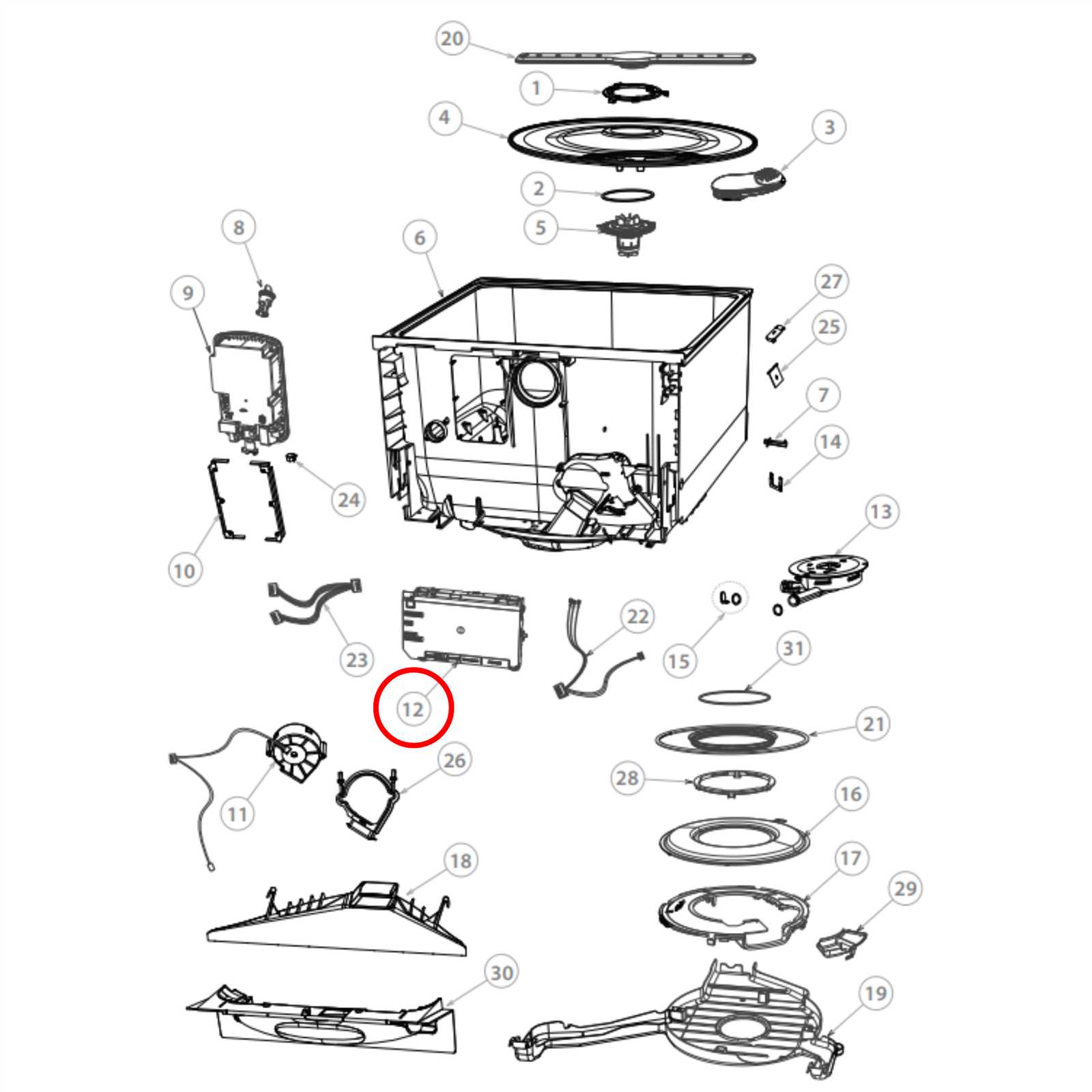 fisher paykel dishdrawer parts diagram