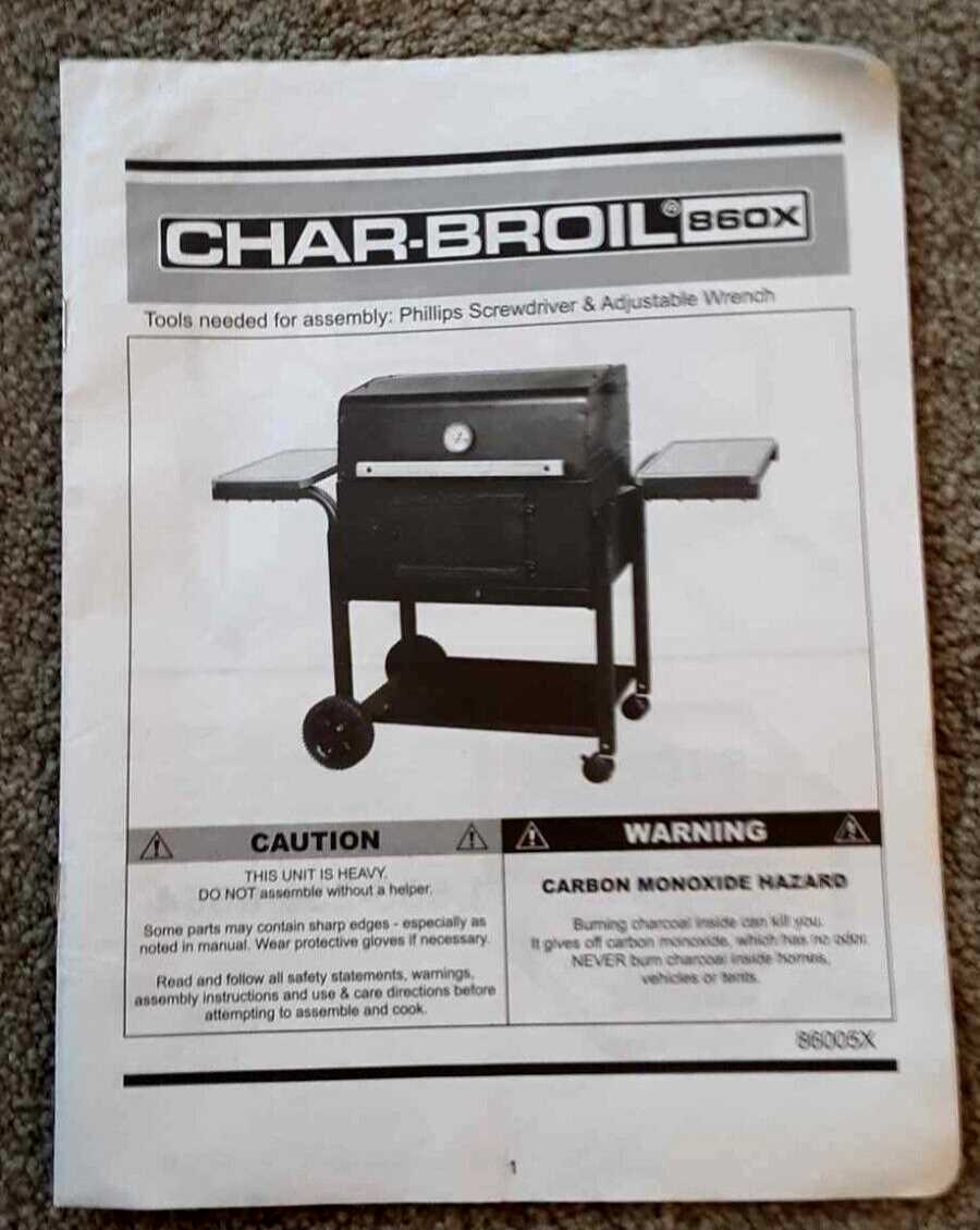 char broil grill parts diagram