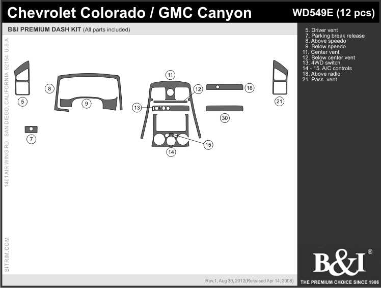 2004 chevy colorado parts diagram