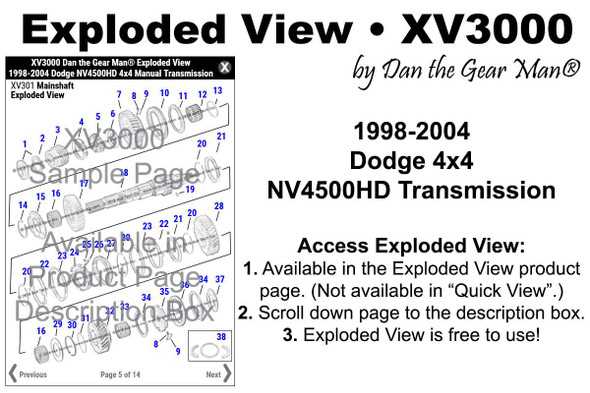 nv4500 transmission parts diagram