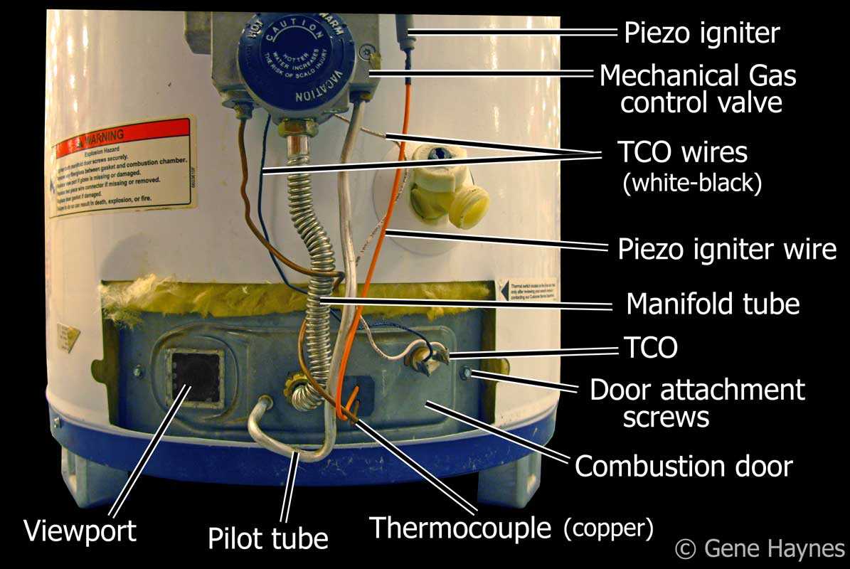 whirlpool gas water heater parts diagram