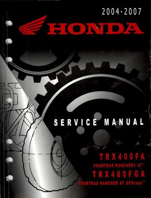 2004 honda rancher 400 parts diagram