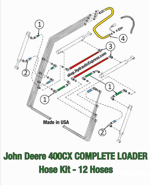 john deere 400x loader parts diagram