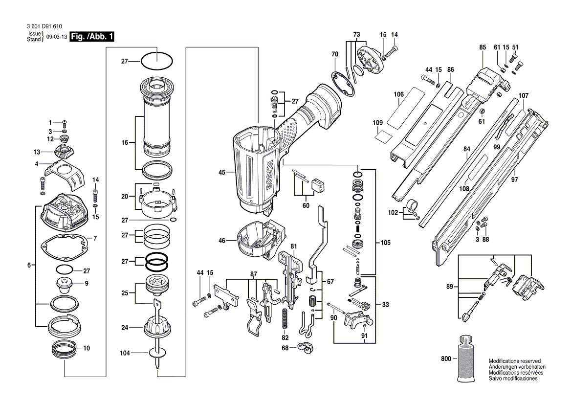 bostitch floor nailer parts diagram