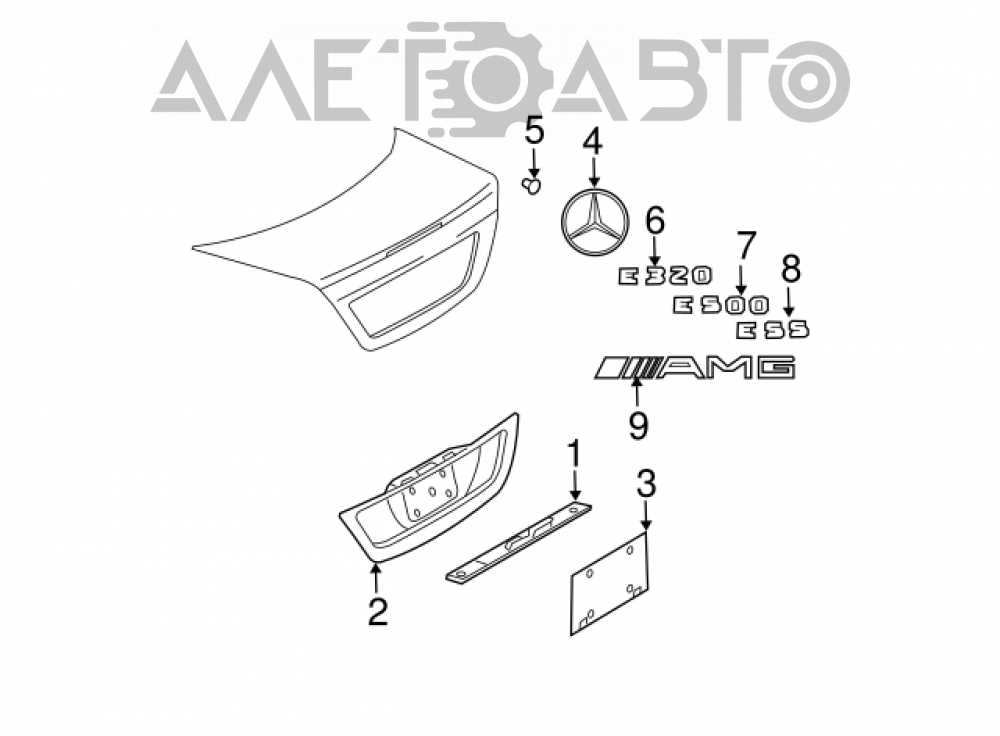 mercedes w211 parts diagram