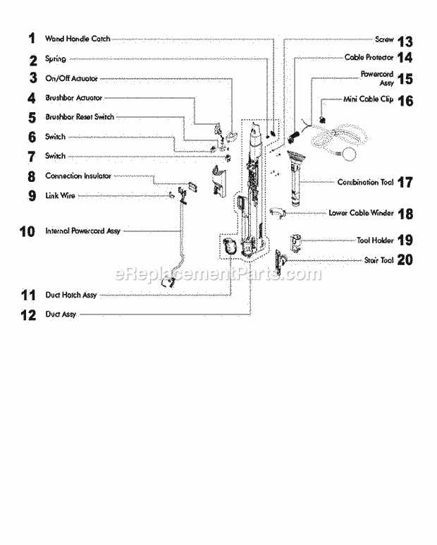 dyson dc40 vacuum parts diagram
