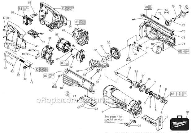 milwaukee sawzall parts diagram