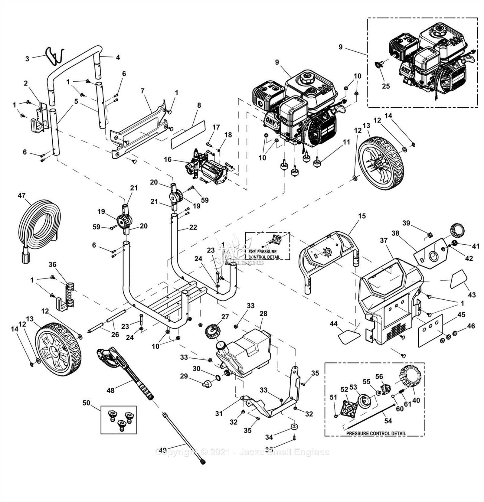 generac one wash parts diagram